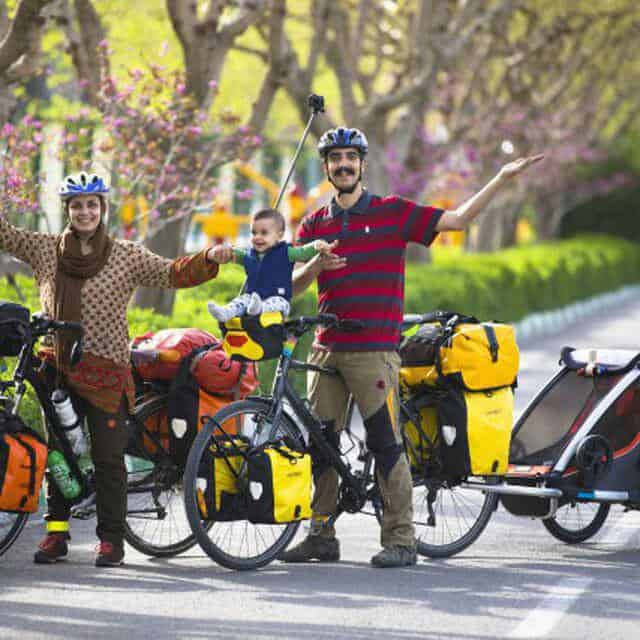 تعریف سبک جدیدی از زندگی , سفر با دوچرخه همراه کودک شیرخوار