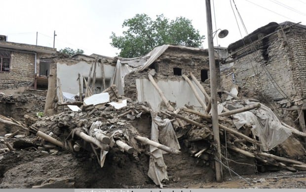   با بارش 22 میلی متری باران اتفاق افتاد:  تخریب کامل ده منزل مسکونی در شهرنیشابور